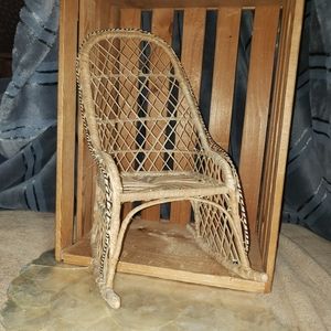 Wicker Doll Rocking Chair
